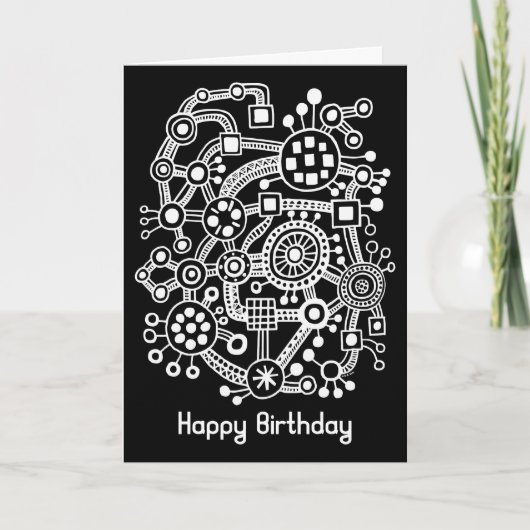 Ökosystem III - Weiß auf Schwarz Karte (Vorderseite)