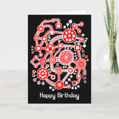 Ökosystem III - Weiß und Rot in Schwarz Karte (Vorderseite)