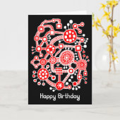 Ökosystem III - Weiß und Rot in Schwarz Karte (Gelbe Blume)