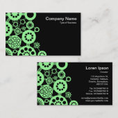Ökosystem - Minze grün auf schwarz Visitenkarte (Vorne/Hinten)