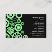Ökosystem - Minze grün auf schwarz Visitenkarte (Rückseite)
