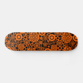 Ökosystem - Orange auf schwarz Skateboard (Horizontal)