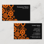 Ökosystem - Orange auf schwarz Visitenkarte (Vorne/Hinten)