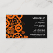 Ökosystem - Orange auf schwarz Visitenkarte (Rückseite)