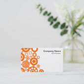 Ökosystem - Orange auf Weiß Visitenkarte (Stehend Vorderseite)