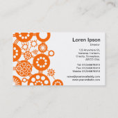 Ökosystem - Orange auf Weiß Visitenkarte (Rückseite)