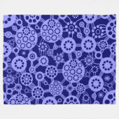 Ökosystem - Pastellblau auf der tiefen Marine Fleecedecke (Vorderseite (Horizontal))