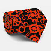 Ökosystem - Rot auf schwarz Krawatte (Gerollt)