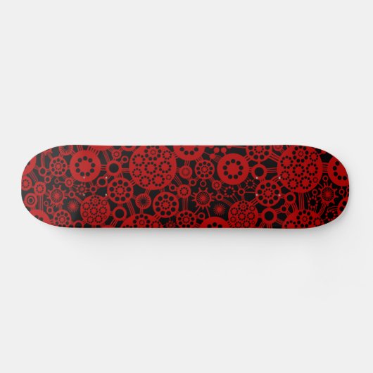 Ökosystem - Ruby Red auf Black Skateboard (Horizontal)