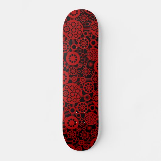 Ökosystem - Ruby Red auf Black Skateboard (Vorderseite)