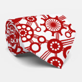 Ökosystem - Ruby Red on White Krawatte (Gerollt)