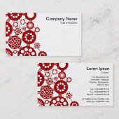 Ökosystem - Ruby Red on White Visitenkarte (Vorne/Hinten)