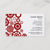 Ökosystem - Ruby Red on White Visitenkarte (Rückseite)