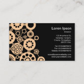 Ökosystem - Sand auf schwarz Visitenkarte (Rückseite)