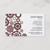 Ökosystem - Schokoladenbraun auf Weiß Visitenkarte (Rückseite)