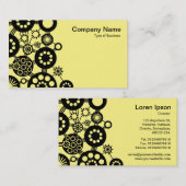 Ökosystem - Schwarz auf hellgelb f888 Visitenkarte (Vorne/Hinten)