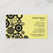 Ökosystem - Schwarz auf hellgelb f888 Visitenkarte (Rückseite)
