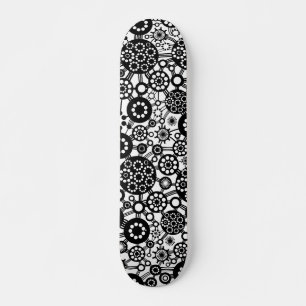 Ökosystem - Schwarz in Weiß Skateboard