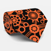 Ökosystem - Schwarzer Herbst-Orange Krawatte (Gerollt)