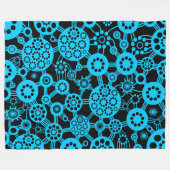 Ökosystem - Sky Blue auf Black Fleecedecke (Vorderseite (Horizontal))