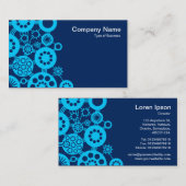 Ökosystem - Sky Blue on Dark Blue 00255e Visitenkarte (Vorne/Hinten)