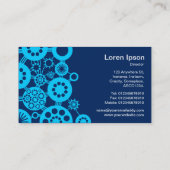 Ökosystem - Sky Blue on Dark Blue 00255e Visitenkarte (Rückseite)