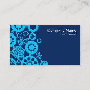 Ökosystem - Sky Blue on Dark Blue 00255e Visitenkarte