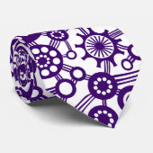 Ökosystem - Tief Lila in Weiß Krawatte (Gerollt)