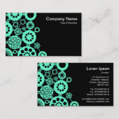 Ökosystem - Türkis auf schwarz Visitenkarte (Vorne/Hinten)
