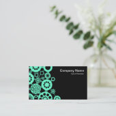 Ökosystem - Türkis auf schwarz Visitenkarte (Stehend Vorderseite)