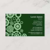 Ökosystem - Verblasenes Grün bei Dunkelgrün 003300 Visitenkarte (Rückseite)