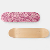 Ökosystem - verblasstes Pink auf Kriminalität Skateboard (Horizontal)