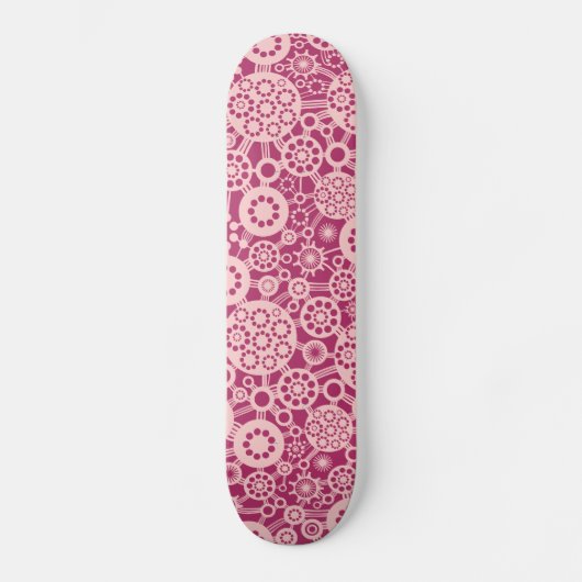 Ökosystem - verblasstes Pink auf Kriminalität Skateboard (Vorderseite)