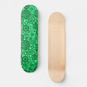 Ökosystem - Waldgrün auf grüner Münze Skateboard (Vorderseite)
