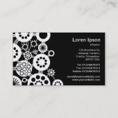 Ökosystem - Weiß auf Schwarz (Platinkarte) Visitenkarte (Rückseite)