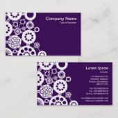 Ökosystem - Weiß auf tiefem Lila 340050 Visitenkarte (Vorne/Hinten)