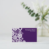 Ökosystem - Weiß auf tiefem Lila 340050 Visitenkarte (Stehend Vorderseite)