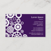Ökosystem - Weiß auf tiefem Lila 340050 Visitenkarte (Rückseite)