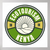 Ökotourismus Kenia Afrika Green Slow Travel Logo Poster (Vorne)