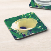 Okra Blume Getränkeuntersetzer (Linke Seite)