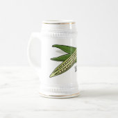 Okra-Cartoon-Abbildung Bierglas (Vorderseite Links)