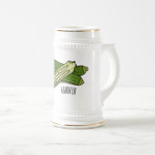 Okra-Cartoon-Abbildung Bierglas (VorderseiteRechts)