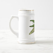 Okra-Cartoon-Abbildung Bierglas (Links)