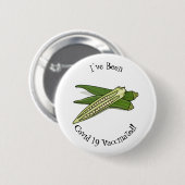 Okra-Cartoon-Abbildung Button (Vorne & Hinten)