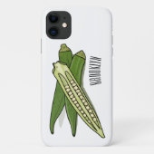 Okra-Cartoon-Abbildung Case-Mate iPhone Hülle (Rückseite)