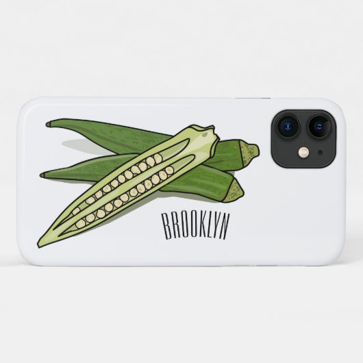 Okra-Cartoon-Abbildung Case-Mate iPhone Hülle (Rückseite (Horizontal))