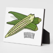 Okra-Cartoon-Abbildung Fotoplatte (Seite)