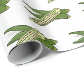 Okra-Cartoon-Abbildung Geschenkpapier (Rolleneckpunkt)