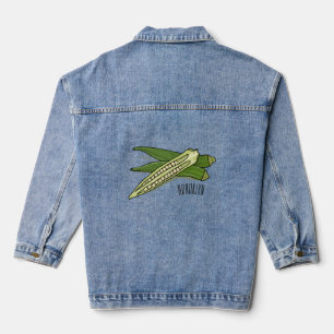 Okra-Cartoon-Abbildung Jeansjacke