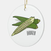 Okra-Cartoon-Abbildung Keramik Ornament (Links)